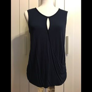 Cabi Navy Blue keyhole tank Sz: Small